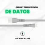 Naceb Cable USB-A Macho - Micro-USB B Macho, 1 Metro - Imagen 2