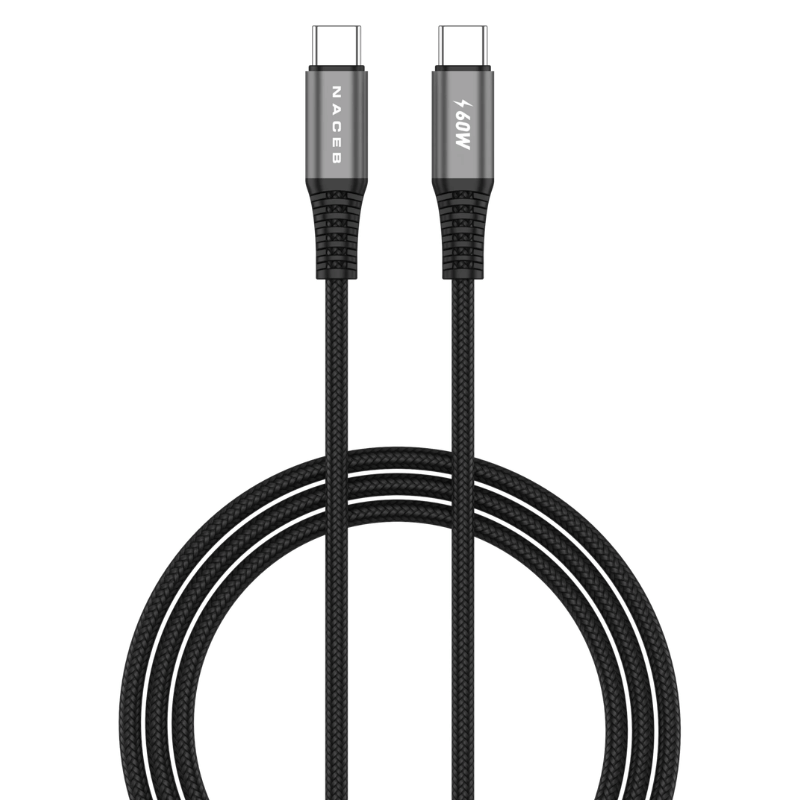 Naceb Cable USB-C Macho - USB-C Macho, 1 Metro