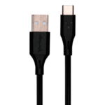 CABLE VORAGO CAB-C01B USB-TIPO C 1 METRO CARGA RAPIDA NEGRO