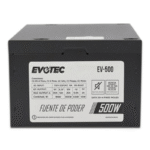 Fuente de Poder Evotec EV-500 ATX, 24-pin ATX, 80mm, 500W
