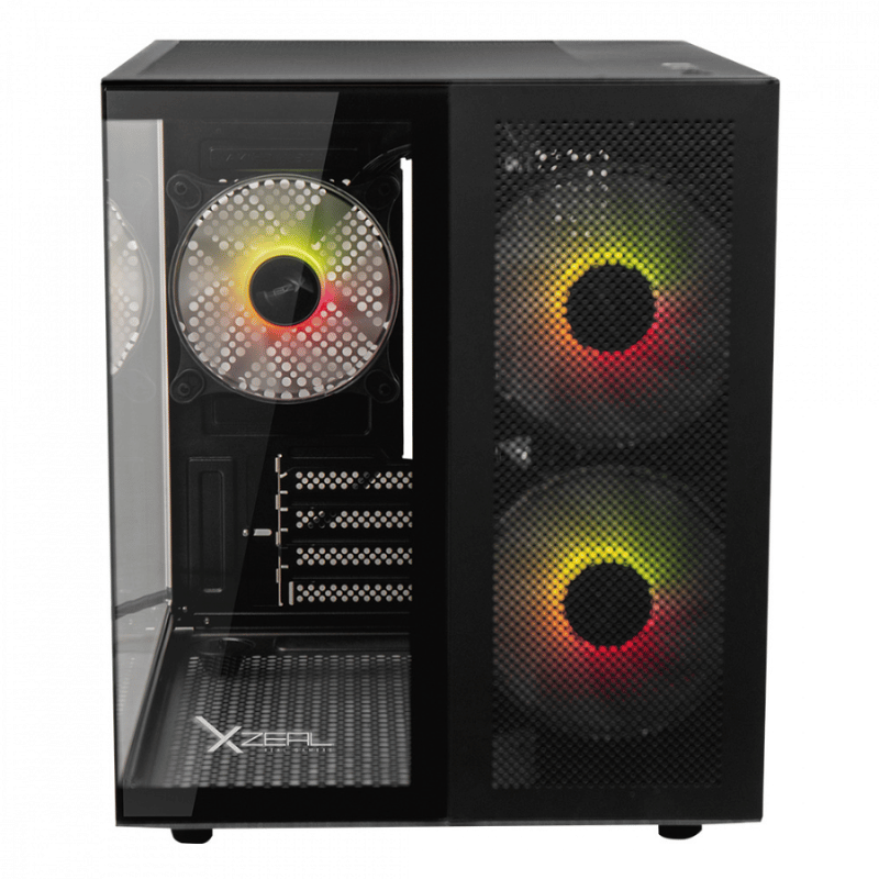 Gabinete Xzeal CXi1, Mini-Tower, Micro-ATX/Mini-ITX, USB 2.0/3.0, sin Fuente, 3 Ventiladores Instalados, Negro - Imagen 4