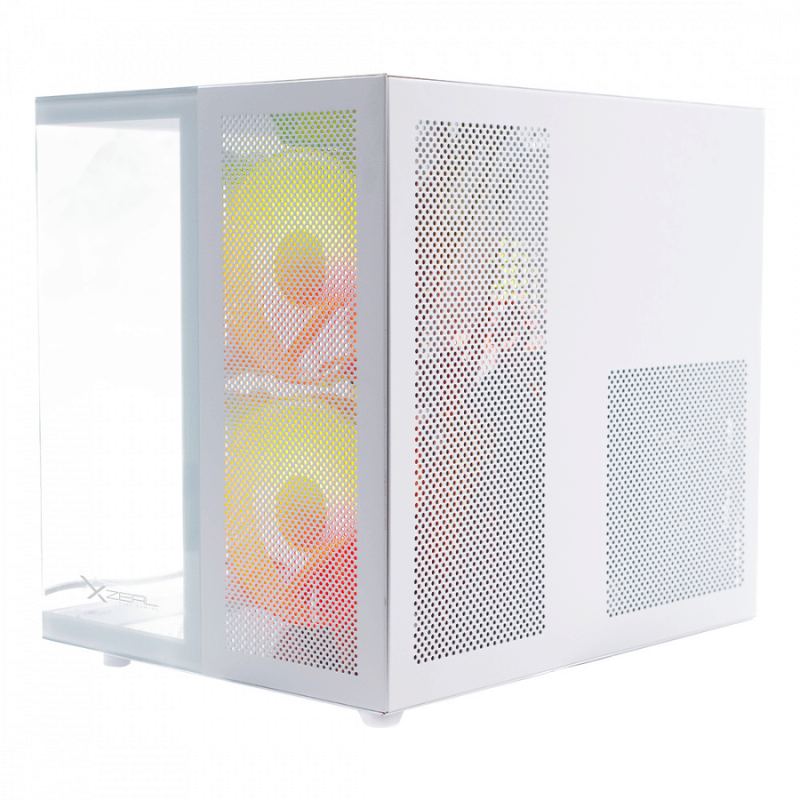 Gabinete Xzeal CXi1, Mini-Tower, Micro-ATX/Mini-ITX, USB 2.0/3.0, sin Fuente, 3 Ventiladores Instalados, Blanco - Imagen 4