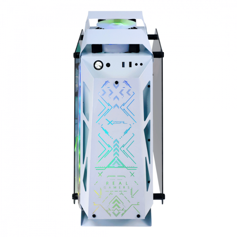 Gabinete Xzeal IR02, Midi-Tower, Micro-ATX/Mini-ITX, USB 3.0, sin Fuente, 4 Ventiladores Instalados, Blanco - Imagen 5