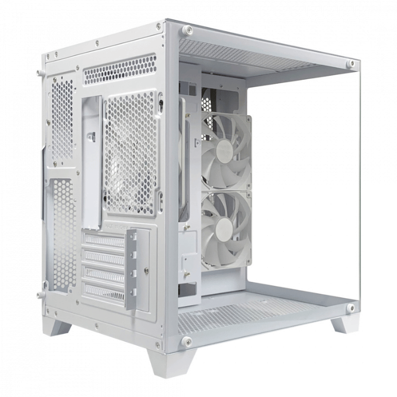 Gabinete Xzeal Panzer II Cubo, Mini-Tower, Micro-ATX, USB 2.0/3.0, sin Fuente, 3 Ventiladores Instalados, Blanco - Imagen 4