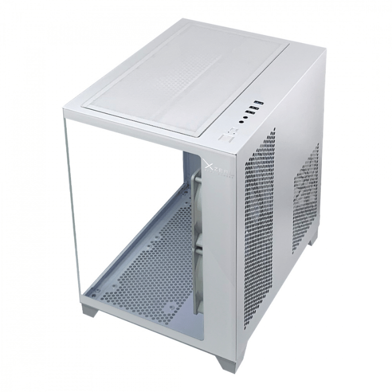 Gabinete Xzeal Panzer II Cubo, Mini-Tower, Micro-ATX, USB 2.0/3.0, sin Fuente, 3 Ventiladores Instalados, Blanco - Imagen 5