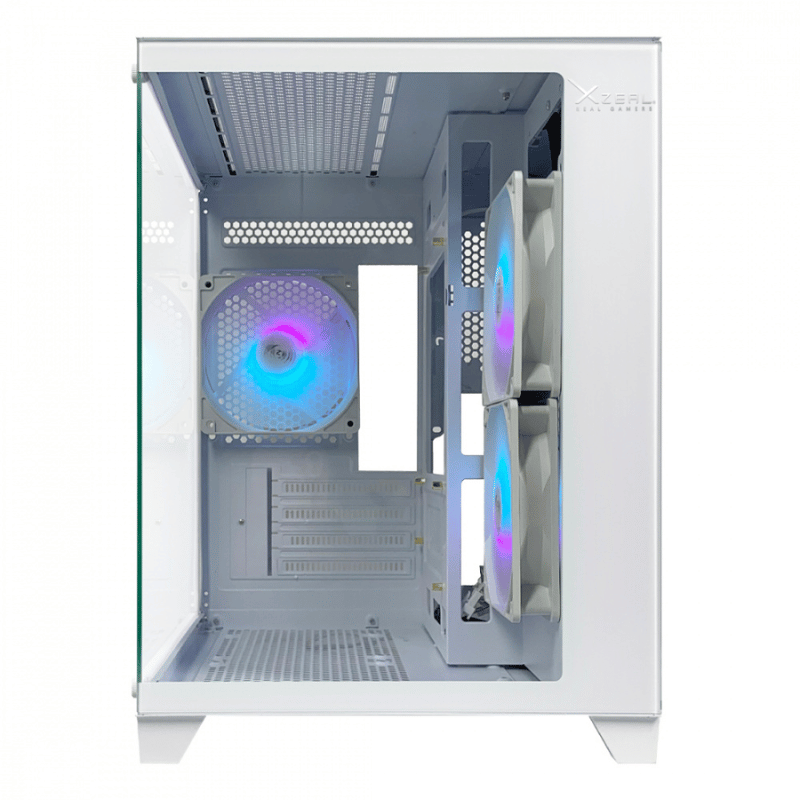 Gabinete Xzeal Panzer II Cubo, Mini-Tower, Micro-ATX, USB 2.0/3.0, sin Fuente, 3 Ventiladores Instalados, Blanco - Imagen 6