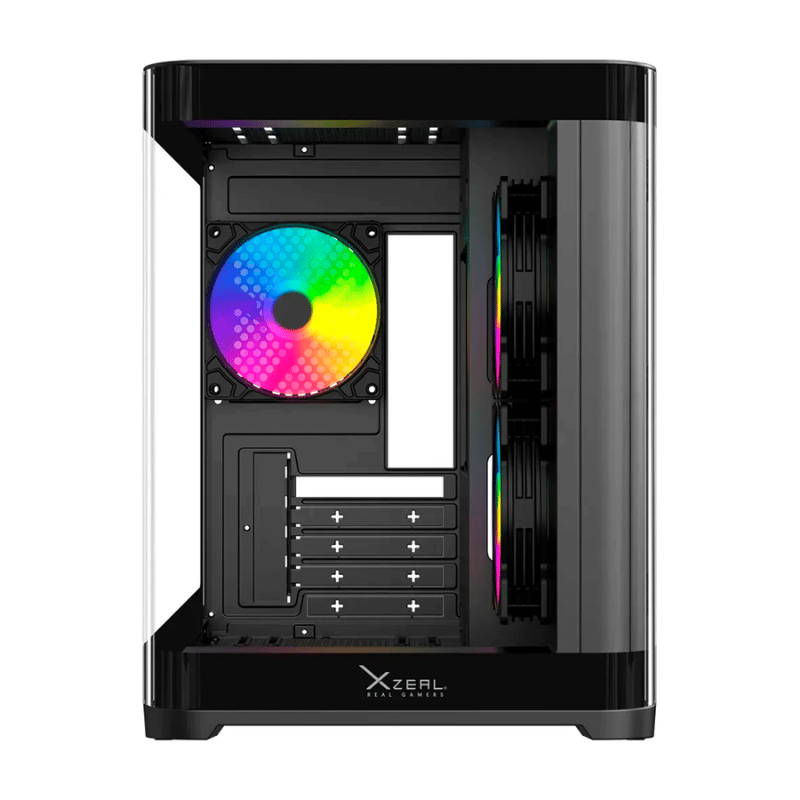 Gabinete Xzeal XZGAMC3B, Mini-Tower, Micro-ATX/Mini-ITX, USB 2.0/3.0, sin Fuente, 3 Ventiladores Instalados, Negro - Imagen 2