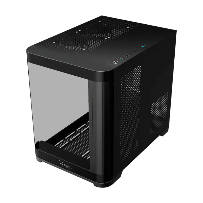 Gabinete Xzeal XZGAMC3B, Mini-Tower, Micro-ATX/Mini-ITX, USB 2.0/3.0, sin Fuente, 3 Ventiladores Instalados, Negro - Imagen 3