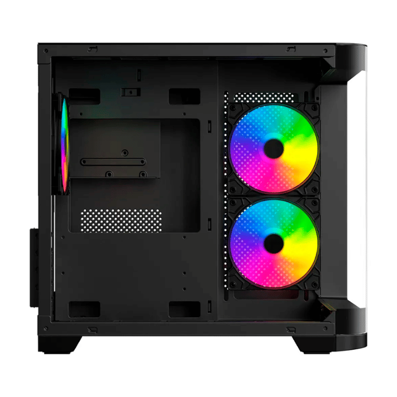 Gabinete Xzeal XZGAMC3B, Mini-Tower, Micro-ATX/Mini-ITX, USB 2.0/3.0, sin Fuente, 3 Ventiladores Instalados, Negro - Imagen 4
