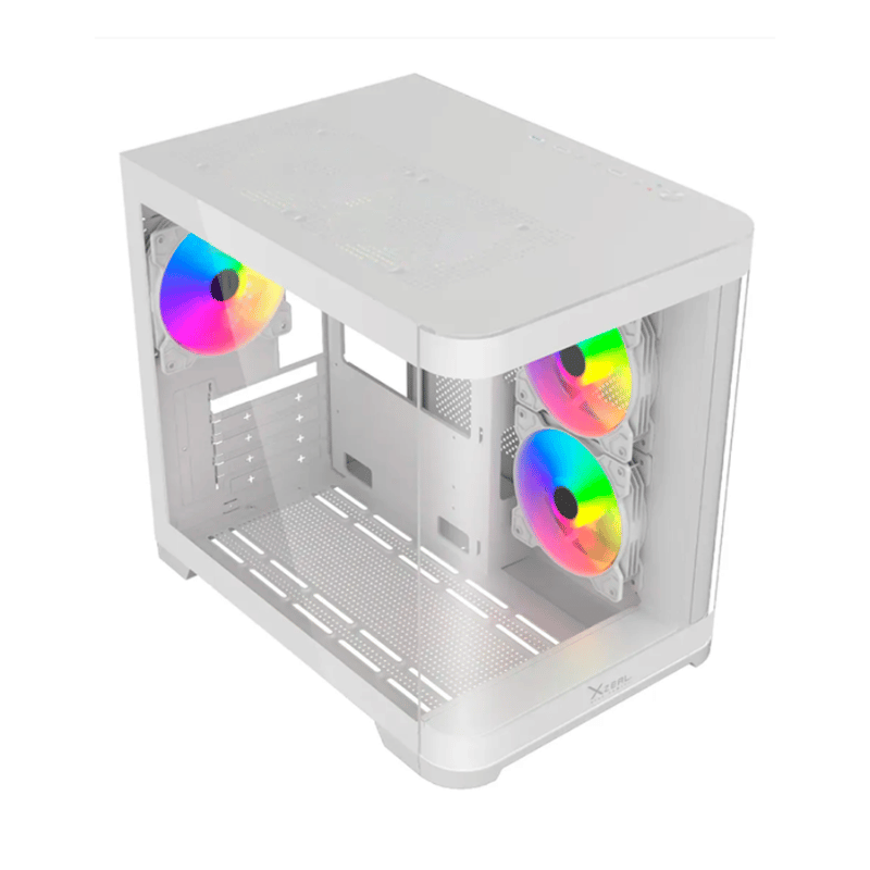 Gabinete Xzeal XZGAMC3W, Midi-Tower, Micro-ATX/Mini-ITX, USB 2.0, sin Fuente, 3 Ventiladores Instalados, Blanco - Imagen 3