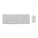 Kit de Teclado y Mouse Logitech MK250, Inalámbrico, Bluetooth, Blanco, Español