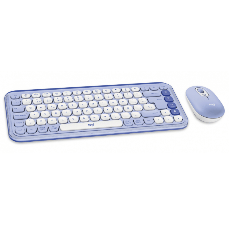 Kit de Teclado y Mouse Logitech POP Icon Combo, Inalámbrico, Bluetooth, Morado, Español - Imagen 2