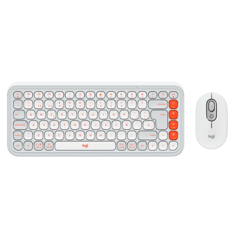 Kit de Teclado y Mouse Logitech 920-013055, Inalámbrico, Bluetooth, Blanco, Español