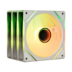 Ventilador Naceb NA-0650B, 3x 120mm, 1400RPM, ARGB, Blanco