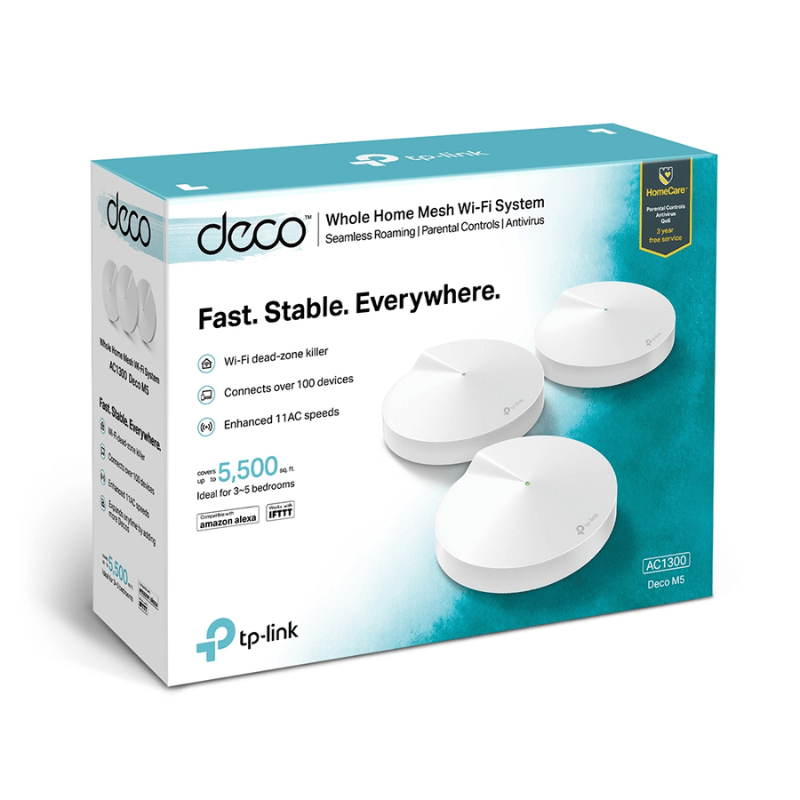 Router TP-Link Ethernet de Banda Dual AC1300 Deco M5 con Wi-Fi Mesh, 1300Mbit/s, 2x RJ-45, 2.4/5GHz - 3 Piezas - Imagen 4