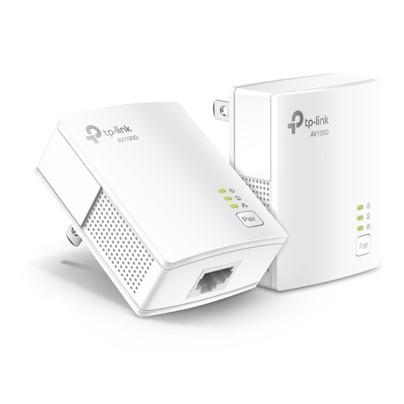 TP-Link Powerline AV1000, Alámbrico, 1 x RJ-45, 1.000Mbit/s, 2 Piezas