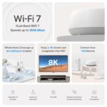 TP-Link Access Point con Sistema de Red Wi-Fi en Malla DECO BE22, 2 x RJ-45, 2882Mbit/s, Wi-Fi 7, Doble Banda 2.4/5 GHz, 4 Antenas, 3 Piezas - Imagen 3