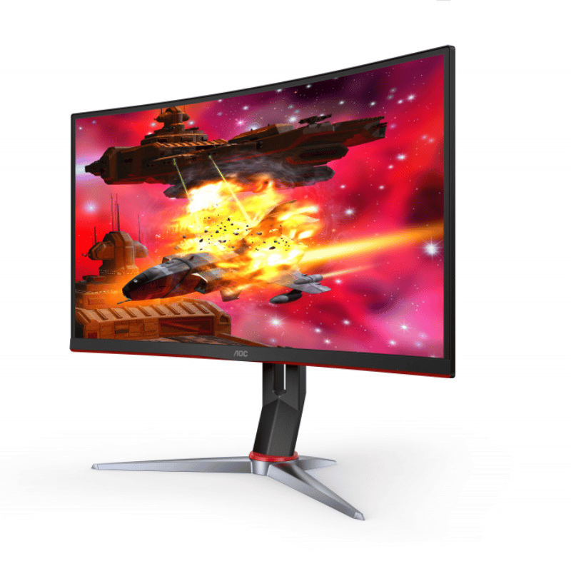 Monitor Gamer Curvo AOC CQ32G2S LCD 32", 2560x1440, FreeSync, 165Hz, HDMI/DisplayPort, Negro/Rojo - Imagen 2