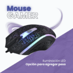 Mouse Gamer Naceb Óptico NA-592NE, Alámbrico, USB, 1200DPI, Multicolor - Imagen 4