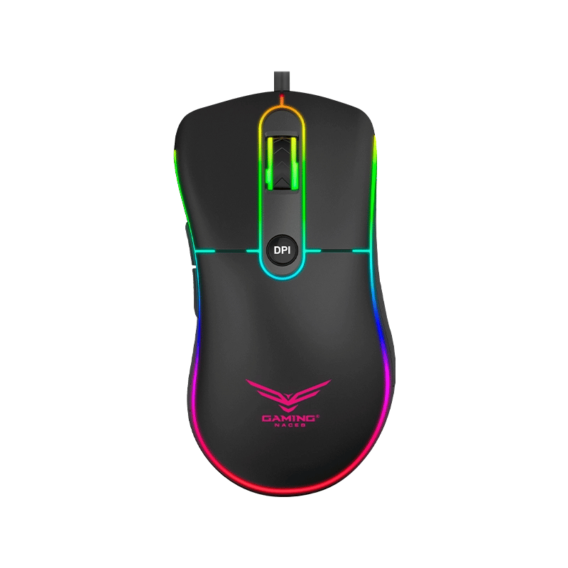 Mouse Gamer Naceb Óptico NA-0933, Alámbrico, USB, 3200DPI, Negro