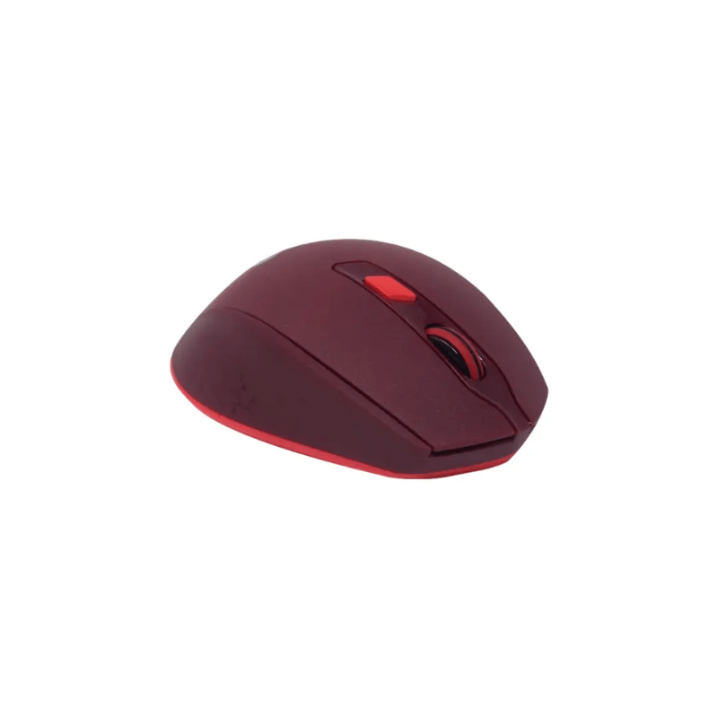 Mouse Ergonómico Naceb NA-0119, Inalámbrico, Óptico, 1.600DPI, RF Inalámbrico, Rojo