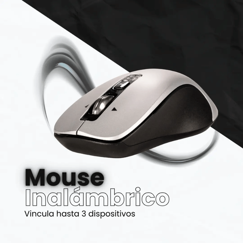 Mouse Ergonómico Naceb NA-0132G, Inalámbrico, Óptico, 3.200DPI, Bluetooth, Negro - Imagen 4