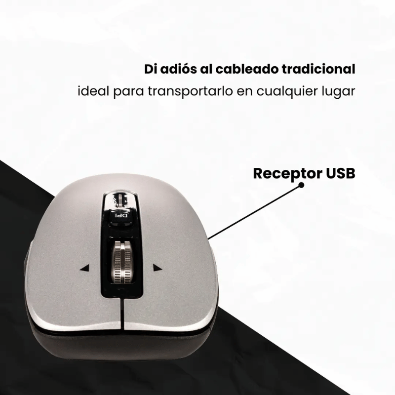 Mouse Ergonómico Naceb NA-0132G, Inalámbrico, Óptico, 3.200DPI, Bluetooth, Negro - Imagen 5