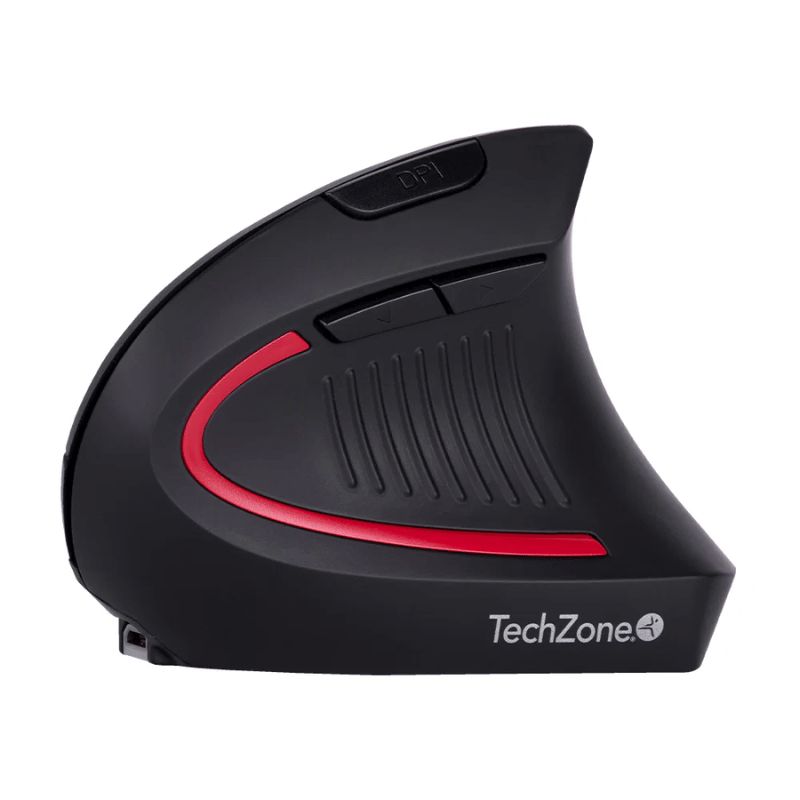 Mouse Ergonómico Techzone Vertical TZMOUINA-06, Inalámbrico, USB, Negro - Imagen 3