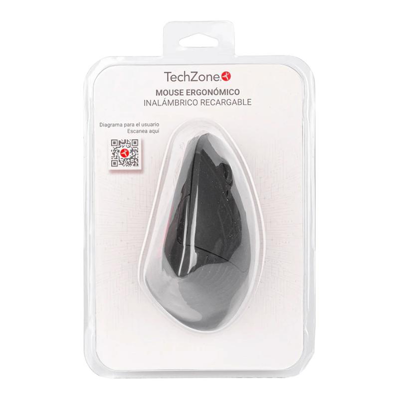 Mouse Ergonómico Techzone Vertical TZMOUINA-06, Inalámbrico, USB, Negro - Imagen 5