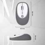 Mouse TechZone Óptico Jelly-Mate, RF Inalámbrico, 1200 DPI, Gris - Imagen 3