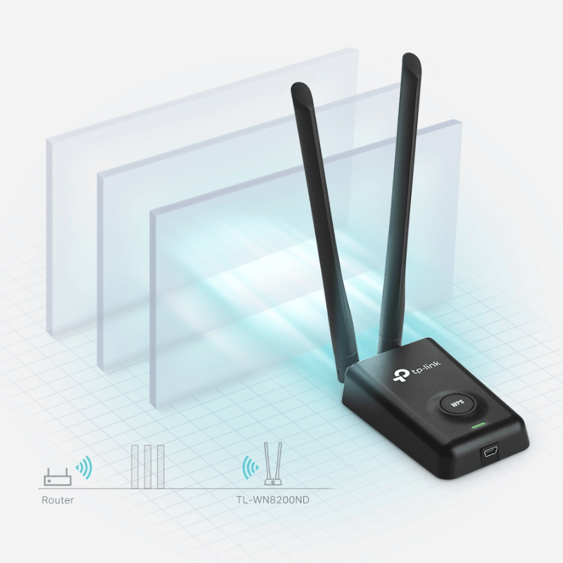 TP-Link Adaptador de Red USB TL-WN8200ND, Inalámbrico, WLAN, 300Mbit/s, Banda 2.4 GHz - Imagen 5