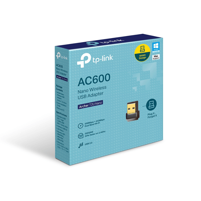 TP-Link Adaptador de Red USB ARCHER T2U NANO, Inalámbrico, WLAN, 633 Mbit/s, Doble Banda 2.4/5 GHz - Imagen 5