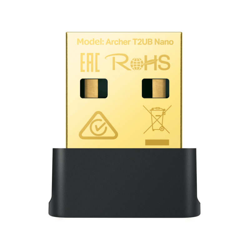 TP-Link Adaptador de Red USB Archer T2U Nano, Alámbrico, WLAN, 433Mbit/s, Doble Banda 2.4/5 GHz