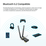TP-Link Tarjeta de Red/Bluetooth Archer TX20E, WiFi 6, 1800 Mbit/s, 2 Antenas - Imagen 4