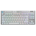 Teclado Gamer Logitech G915 X LightSpeed LED TKL, Teclado Mecánico, Logitech GL Tactile, Inalámbrico, USB/RF Inalámbrico/Bluetooth, Blanco, Inglés