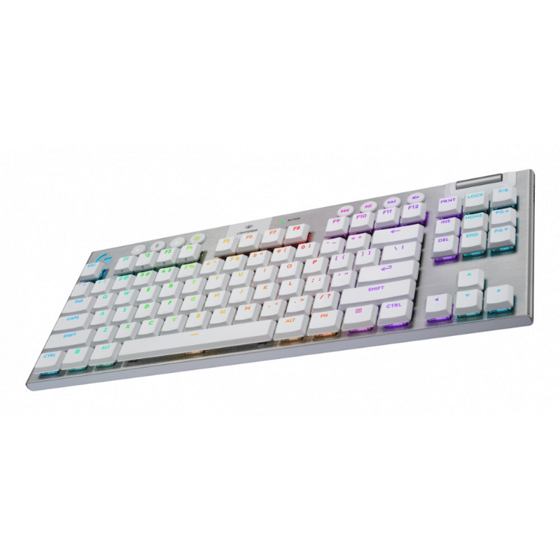 Teclado Gamer Logitech G915 X LightSpeed LED TKL, Teclado Mecánico, Logitech GL Tactile, Inalámbrico, USB/RF Inalámbrico/Bluetooth, Blanco, Inglés - Imagen 4
