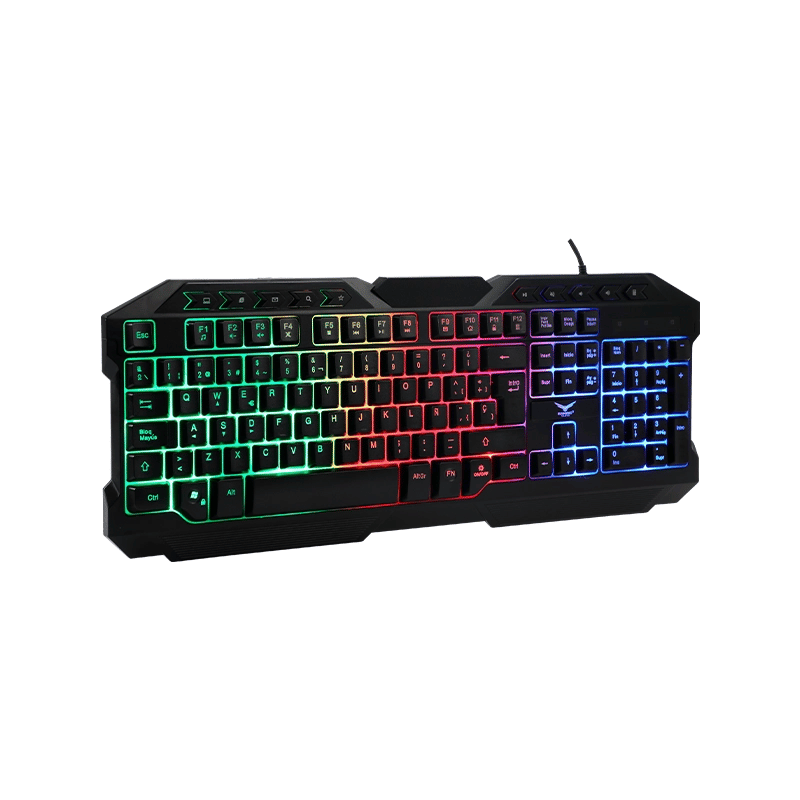 Teclado Gamer Naceb NA-0912 RGB, Alámbrico, Negro (Español)