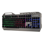 Teclado Gamer Naceb Cyber Steel LED RGB, Alámbrico, USB, Gris, Español - Imagen 2
