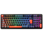 Teclado Gamer Naceb Phyton LED RGB, Teclado Mecánico, Switch Brown, Inalámbrico, RF Inalámbrico, Negro, Español