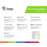 Teclado Stylos STPTEC4B, Inalámbrico, RF Inalámbrico + USB, Negro (Español) - Imagen 5