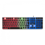 Teclado Stylos STTEALLED1T, Alámbrico, USB, Negro/Transparente (Español)
