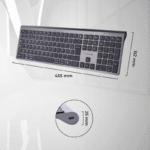 Teclado TechZone Hefestos, Inalámbrico, RF Inalámbrico/Bluetooth, Negro, Español - Imagen 4