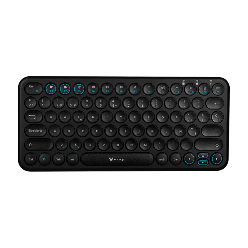 Teclado Vorago KBW-400, Inalámbrico, USB, Negro (Español)