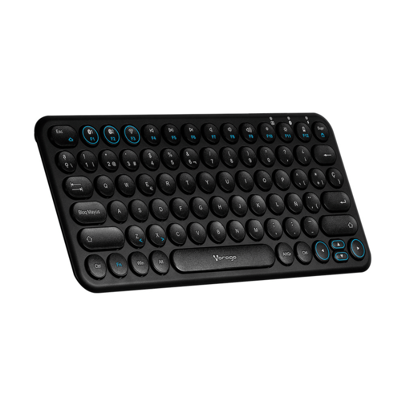 Teclado Vorago KBW-400, Inalámbrico, USB, Negro (Español) - Imagen 2