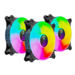 Ventilador Naceb NA-0962, 3x 120mm, 1100RPM, ARGB, Negro