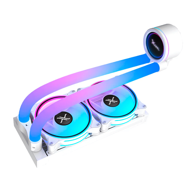 Xzeal XZ413 Enfriamiento Líquido para CPU, 2x 120mm, hasta 1800RPM, Blanco