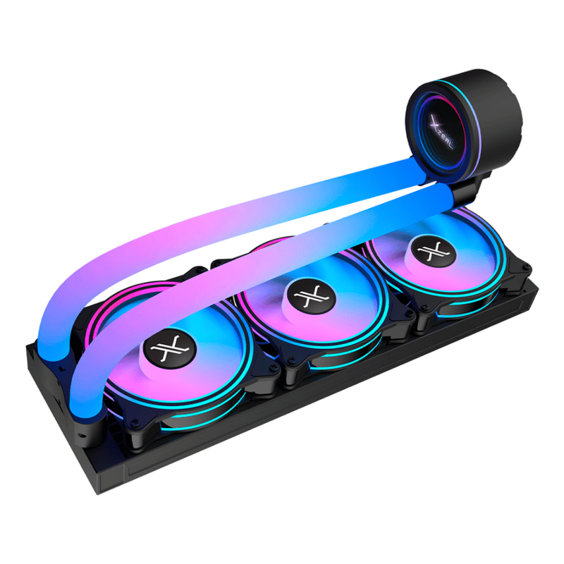 Xzeal XZCO414B Enfriamiento Líquido para CPU, 3x 120mm, hasta 1800RPM, Negro