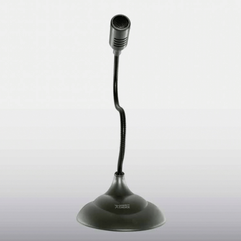 Perfect Choice Micrófono de Lujo con Cuello Flexible, PC-110279, Alámbrico, Negro - Imagen 2