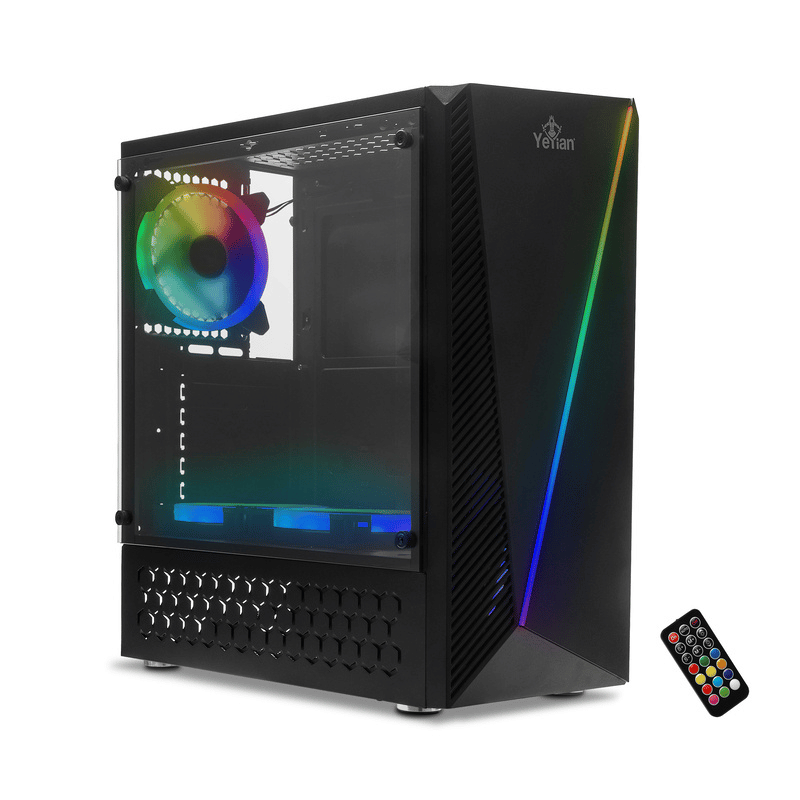 Gabinete Yeyian Crescent Master, Midi-Tower, ATX/Micro-ATX, USB 2.0/3.0, sin Fuente, 3 Ventiladores Instalados, Negro - Imagen 3