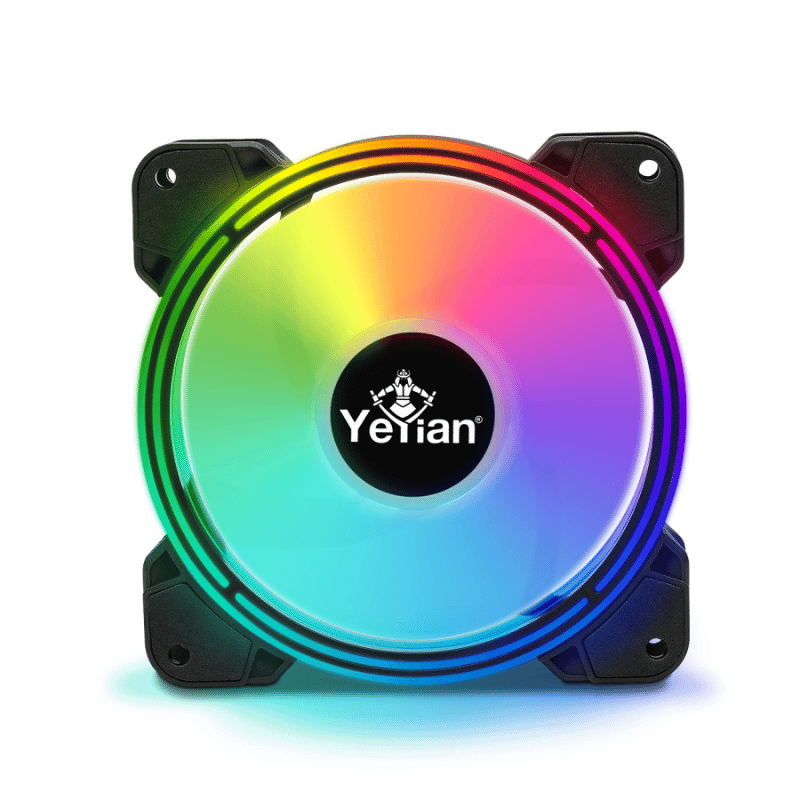 Ventilador Yeyian Typhoon LII Master, 3x 120mm, 1300RPM, ARGB, Negro - Imagen 6